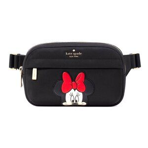 New Disney X Kate Spade New York Minnie Belt Bag Black Multi